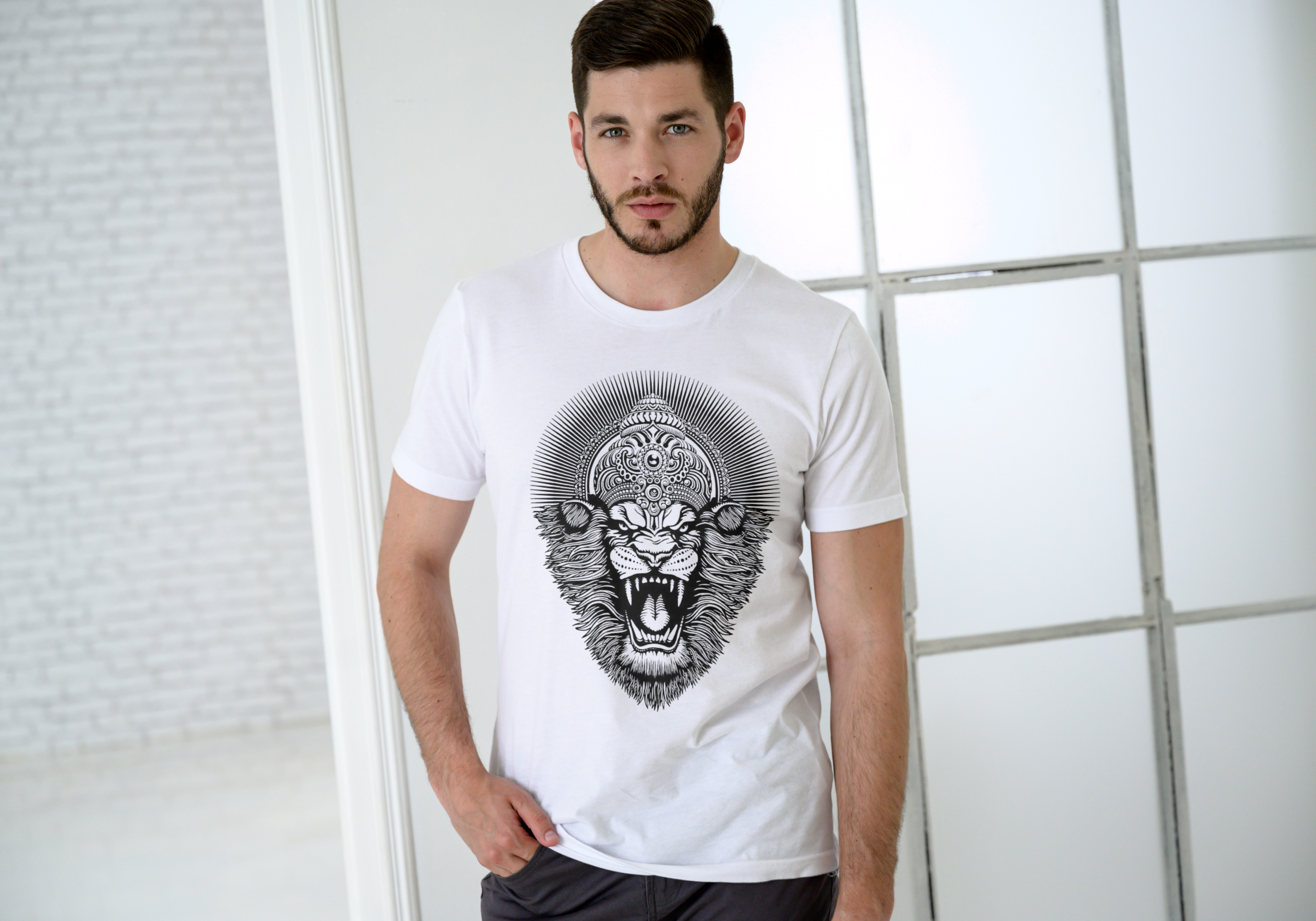 Modern Narsimha Cotton T-Shirt | Customized Graphic Print