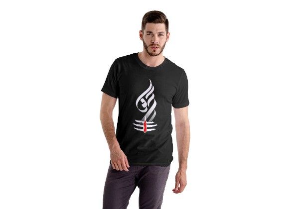 Lord Shiva T-Shirt for Men – Trishul & Om Namah Shivaya Design