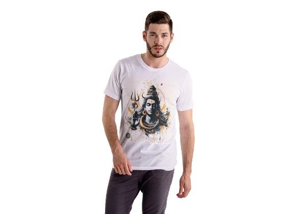 Cotton Shiva T-Shirt – Trishul & Mahadev Artwork