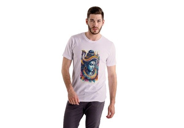 Mahadev Bholenath T-Shirt – Round Neck Cotton Tee for Men