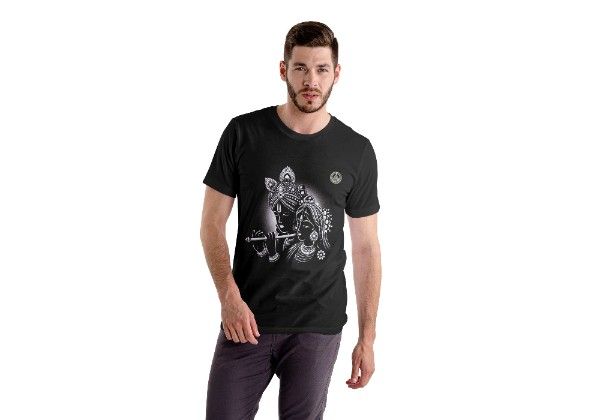 Radha Krishna Modern Graphic Cotton T-Shirt – Spiritual Streetwear